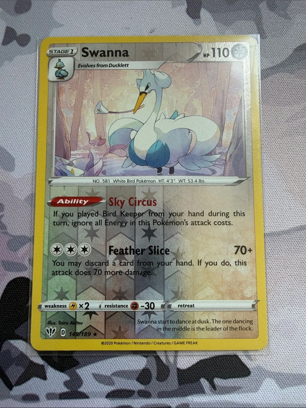Ducklett & Swanna Pokémon Evolution Reverse Holo Card Lot 🦢 | 4 Cards ✨5/$25✨